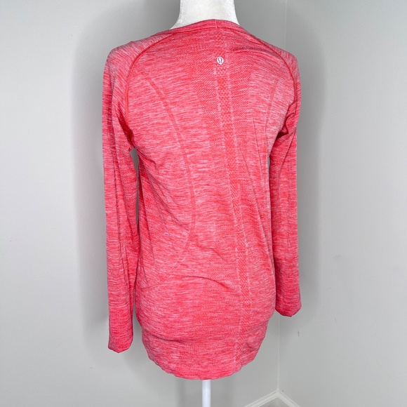Lululemon Swiftly Tech Orange Long Sleeve Shirt Top 10 - Picture 2 of 3